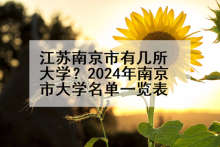 江苏南京市有几所大学？2024年南京市大学名单一览表