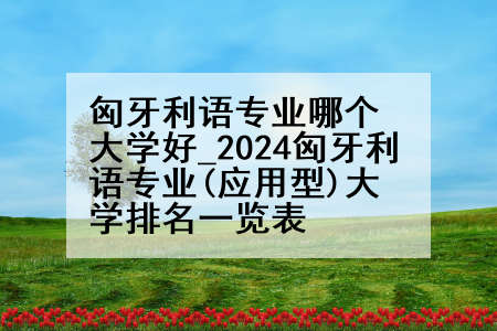 匈牙利语专业哪个大学好_2024匈牙利语专业(应用型)大学排名一览表