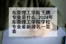 东莞理工学院王牌专业是什么_2024年东莞理工学院学校专业最新排名一览表