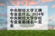 中央财经大学王牌专业是什么_2024年中央财经大学学校专业最新排名一览表