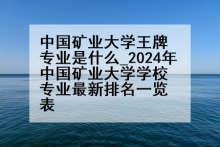 中国矿业大学王牌专业是什么_2024年中国矿业大学学校专业最新排名一览表