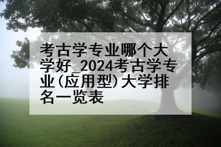 考古学专业哪个大学好_2024考古学专业(应用型)大学排名一览表