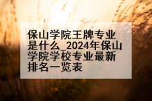 保山学院王牌专业是什么_2024年保山学院学校专业最新排名一览表
