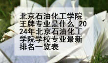 北京石油化工学院王牌专业是什么_2024年北京石油化工学院学校专业最新排名一览表