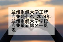 兰州财经大学王牌专业是什么_2024年兰州财经大学学校专业最新排名一览表