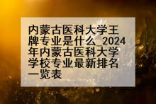 内蒙古医科大学王牌专业是什么_2024年内蒙古医科大学学校专业最新排名一览表