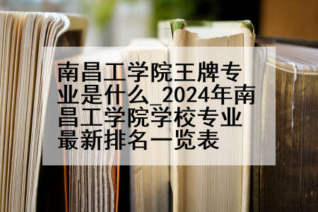 南昌工学院王牌专业是什么_2024年南昌工学院学校专业最新排名一览表