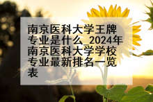南京医科大学王牌专业是什么_2024年南京医科大学学校专业最新排名一览表
