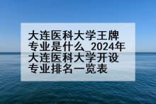 大连医科大学王牌专业是什么_2024年大连医科大学开设专业排名一览表