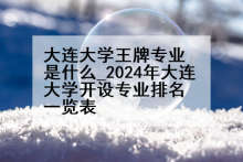 大连大学王牌专业是什么_2024年大连大学开设专业排名一览表