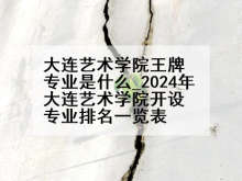 大连艺术学院王牌专业是什么_2024年大连艺术学院开设专业排名一览表