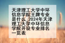 天津理工大学中环信息学院王牌专业是什么_2024年天津理工大学中环信息学院开设专业排名一览表