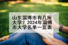 山东淄博市有几所大学？2024年淄博市大学名单一览表