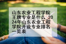 山东农业工程学院王牌专业是什么_2024年山东农业工程学院开设专业排名一览表