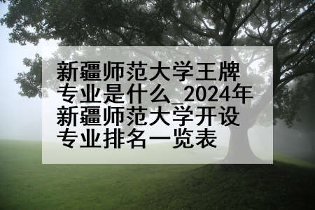新疆师范大学王牌专业是什么_2024年新疆师范大学开设专业排名一览表