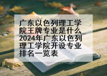 广东以色列理工学院王牌专业是什么_2024年广东以色列理工学院开设专业排名一览表