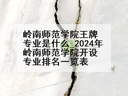 岭南师范学院王牌专业是什么_2024年岭南师范学院开设专业排名一览表