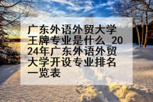 广东外语外贸大学王牌专业是什么_2024年广东外语外贸大学开设专业排名一览表