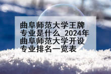曲阜师范大学王牌专业是什么_2024年曲阜师范大学开设专业排名一览表