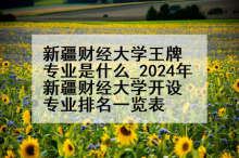 新疆财经大学王牌专业是什么_2024年新疆财经大学开设专业排名一览表