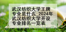 武汉纺织大学王牌专业是什么_2024年武汉纺织大学开设专业排名一览表