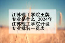 江苏理工学院王牌专业是什么_2024年江苏理工学院开设专业排名一览表