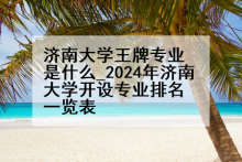济南大学王牌专业是什么_2024年济南大学开设专业排名一览表