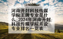 河南开封科技传媒学院王牌专业是什么_2024年河南开封科技传媒学院开设专业排名一览表