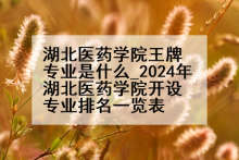 湖北医药学院王牌专业是什么_2024年湖北医药学院开设专业排名一览表