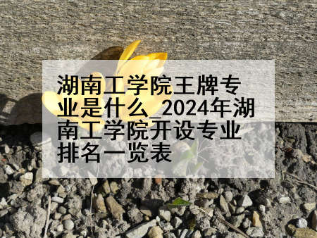 湖南工学院王牌专业是什么_2024年湖南工学院开设专业排名一览表