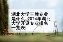 湖北大学王牌专业是什么_2024年湖北大学开设专业排名一览表
