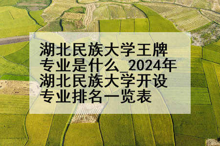 湖北民族大学王牌专业是什么_2024年湖北民族大学开设专业排名一览表