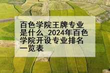 百色学院王牌专业是什么_2024年百色学院开设专业排名一览表