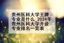 贵州医科大学王牌专业是什么_2024年贵州医科大学开设专业排名一览表