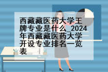 西藏藏医药大学王牌专业是什么_2024年西藏藏医药大学开设专业排名一览表