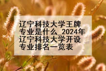 辽宁科技大学王牌专业是什么_2024年辽宁科技大学开设专业排名一览表