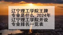 辽宁理工学院王牌专业是什么_2024年辽宁理工学院开设专业排名一览表