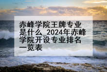 赤峰学院王牌专业是什么_2024年赤峰学院开设专业排名一览表