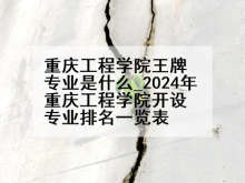 重庆工程学院王牌专业是什么_2024年重庆工程学院开设专业排名一览表