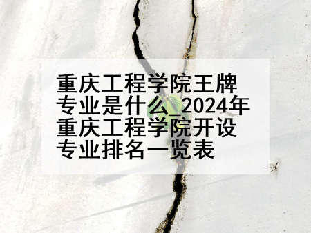 重庆工程学院王牌专业是什么_2024年重庆工程学院开设专业排名一览表