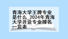 青海大学王牌专业是什么_2024年青海大学开设专业排名一览表