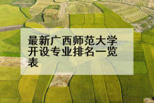最新广西师范大学开设专业排名一览表