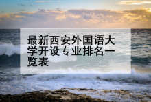 最新西安外国语大学开设专业排名一览表