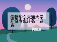 最新华东交通大学开设专业排名一览表