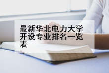 最新华北电力大学开设专业排名一览表