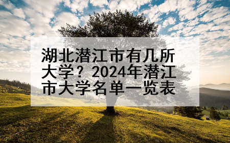 湖北潜江市有几所大学？2024年潜江市大学名单一览表
