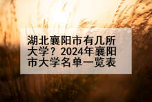 湖北襄阳市有几所大学？2024年襄阳市大学名单一览表