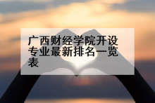 广西财经学院开设专业最新排名一览表