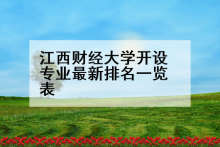江西财经大学开设专业最新排名一览表