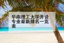 华南理工大学开设专业最新排名一览表